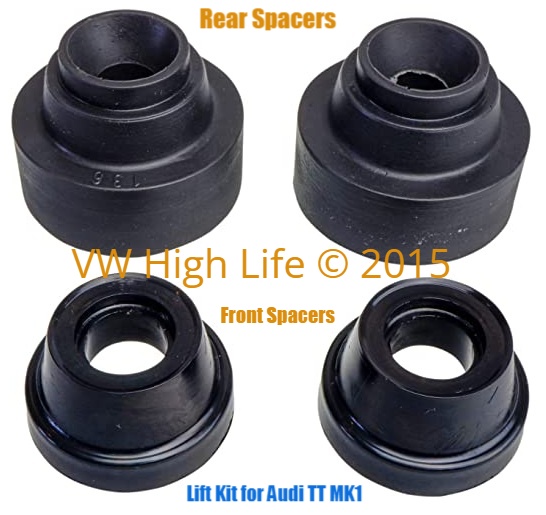 Best Spacer Kit for the 1998-2006 Audi TT FWD MK1.  FOR FWD AUDI ONLY.